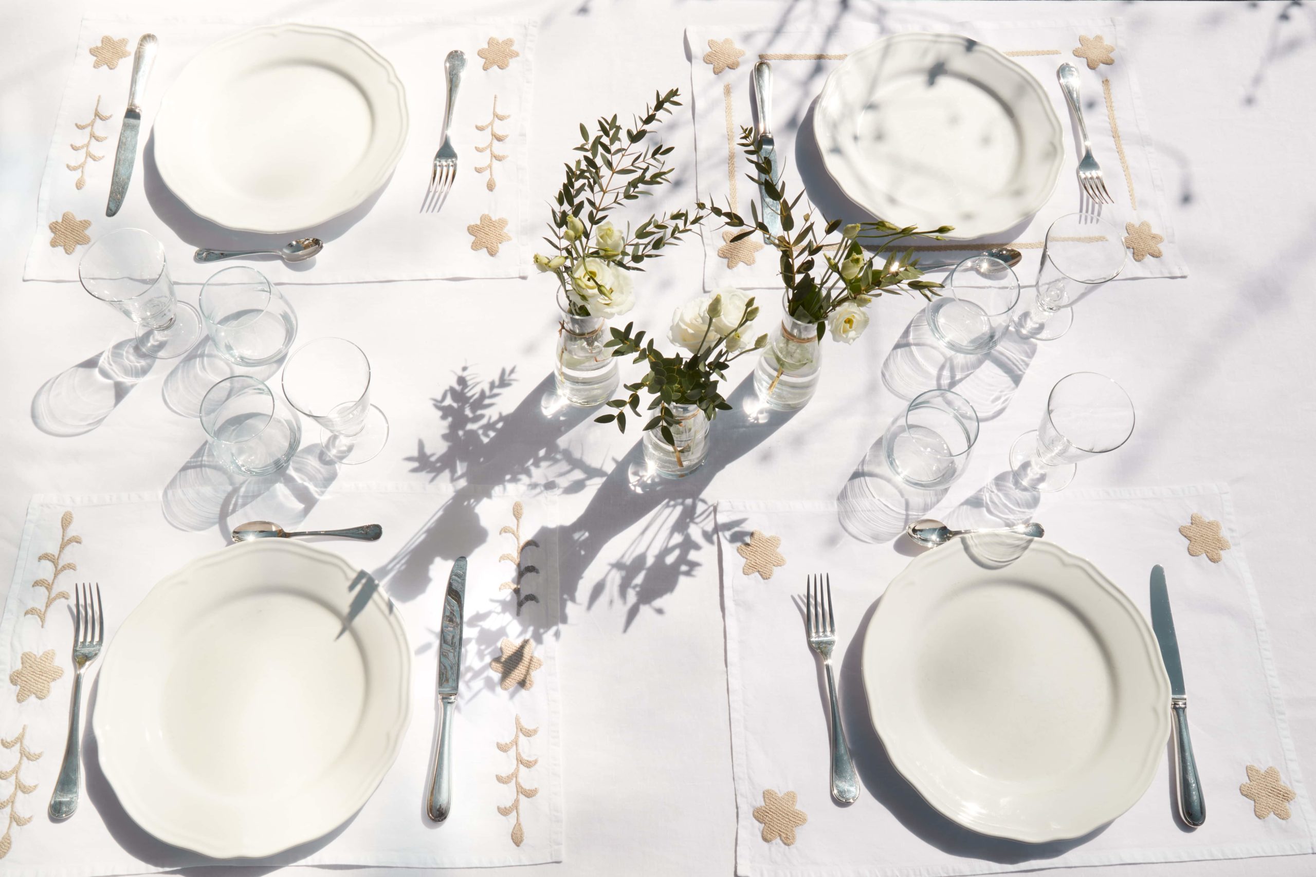 sets de table blanc