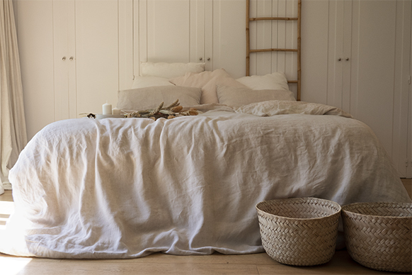 housse de couette en lin naturel