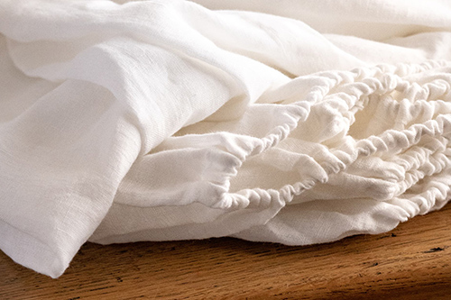 Linge de lit en lin blanc
