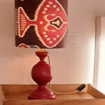 Petite lampe vintage rouge